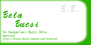 bela bucsi business card
