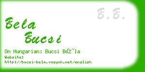 bela bucsi business card